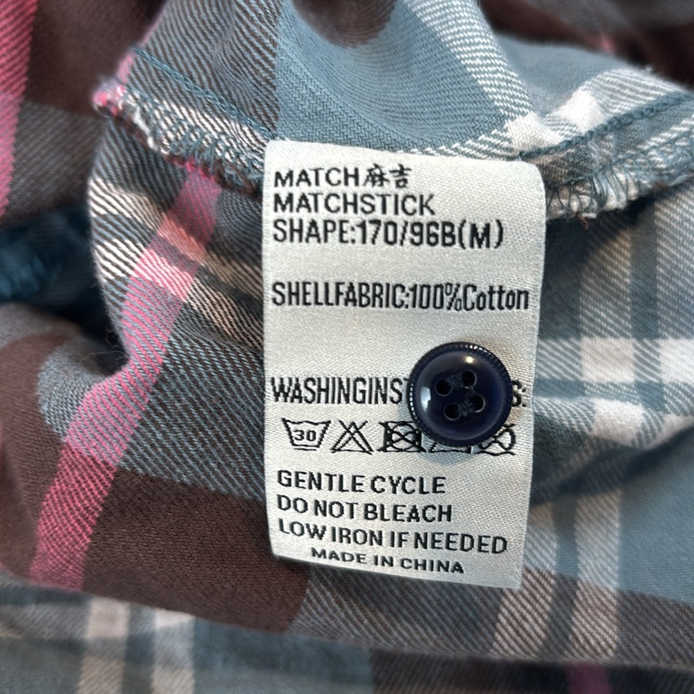 Matchstick‎ Shirt Womens Medium Plaid Flannel Button Down - Picture 7 of 9